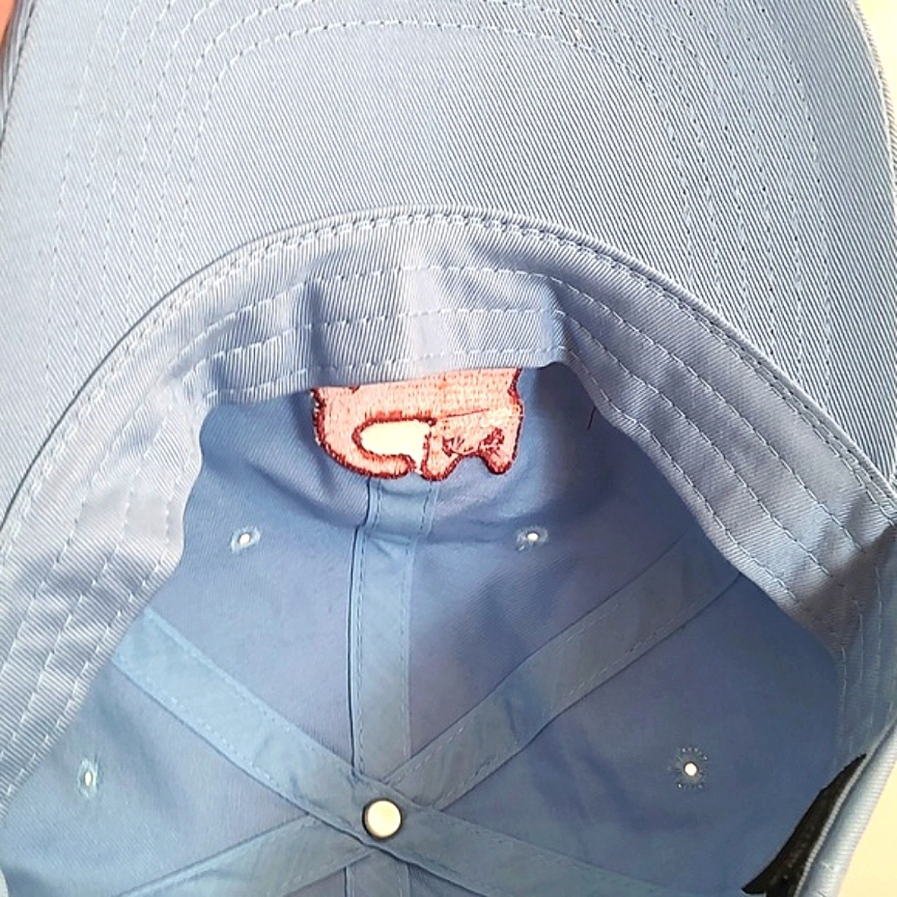 Sportsman LIght Blue 100% Cotton Adjustable Embroidered Baseball Cap - Picture 8 of 9